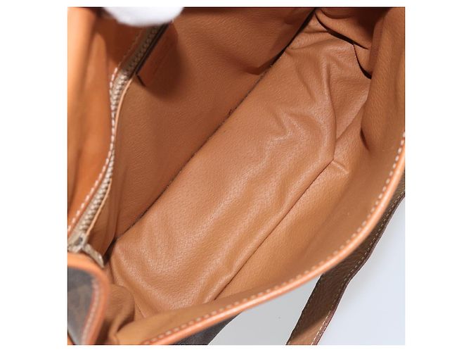 Céline Borsa a spalla CELINE Macadam in tela con stella, pelle PVC, marrone, oro, autentica mr2264 D'oro - vista 10