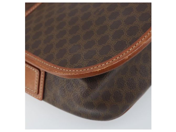 Céline Borsa a spalla CELINE Macadam in tela con stella, pelle PVC, marrone, oro, autentica mr2264 D'oro - vista 17