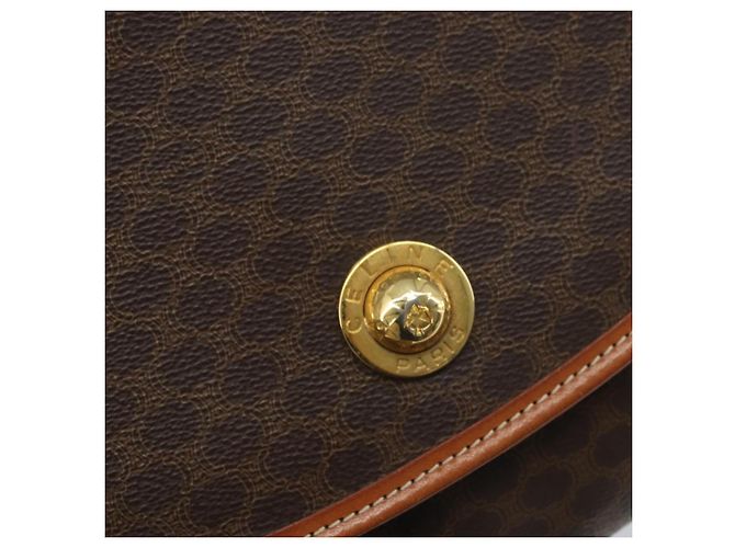 Céline Borsa a spalla CELINE Macadam in tela con stella, pelle PVC, marrone, oro, autentica mr2264 D'oro - vista 18