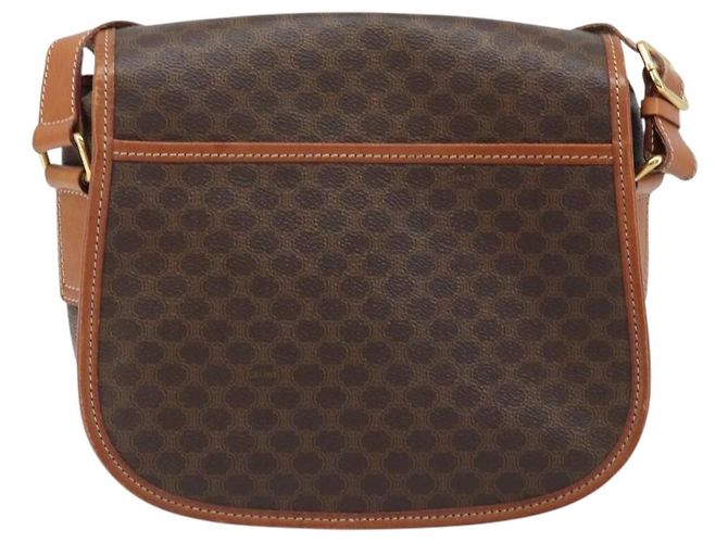 Céline Borsa a spalla CELINE Macadam in tela con stella, pelle PVC, marrone, oro, autentica mr2264 D'oro - vista 2