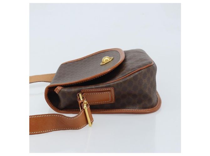 Céline Borsa a spalla CELINE Macadam in tela con stella, pelle PVC, marrone, oro, autentica mr2264 D'oro - vista 4