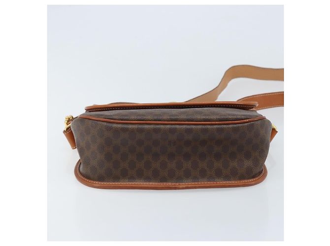 Céline Borsa a spalla CELINE Macadam in tela con stella, pelle PVC, marrone, oro, autentica mr2264 D'oro - vista 5