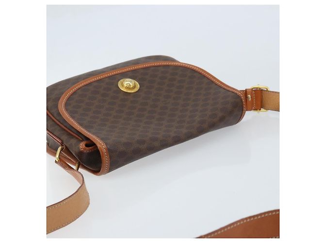 Céline Borsa a spalla CELINE Macadam in tela con stella, pelle PVC, marrone, oro, autentica mr2264 D'oro - vista 6