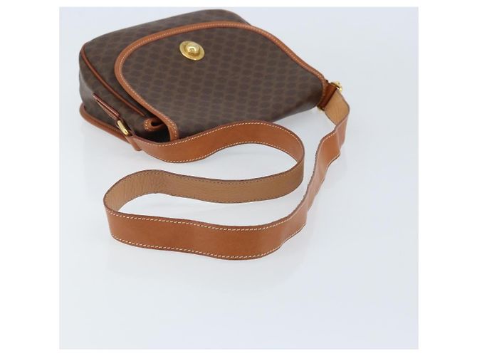 Céline Borsa a spalla CELINE Macadam in tela con stella, pelle PVC, marrone, oro, autentica mr2264 D'oro - vista 7