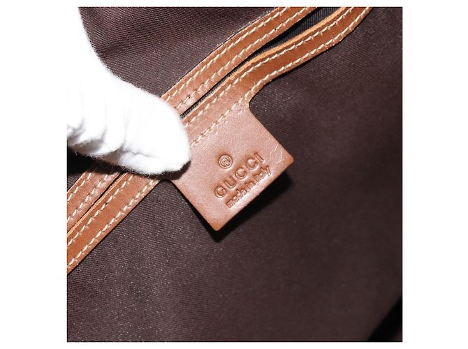 Gucci Borsa Tote GG Supreme in PVC avorio e oro 189896 Auth BAZ627 D'oro Crudo - vista 18