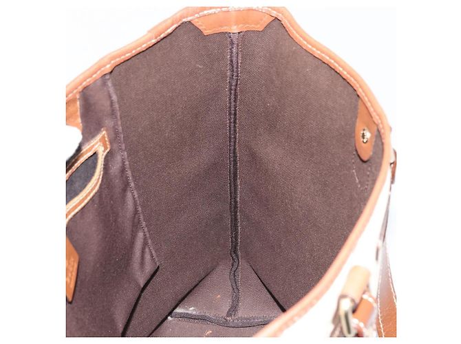 Gucci Borsa Tote GG Supreme in PVC avorio e oro 189896 Auth BAZ627 D'oro Crudo - vista 19