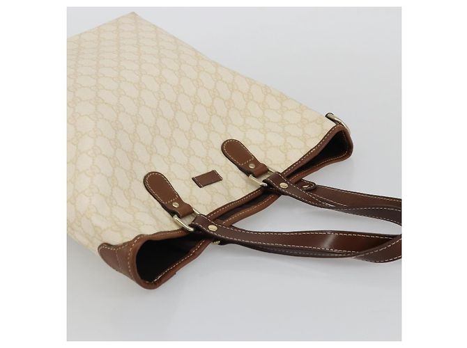 Gucci Borsa Tote GG Supreme in PVC avorio e oro 189896 Auth BAZ627 D'oro Crudo - vista 6
