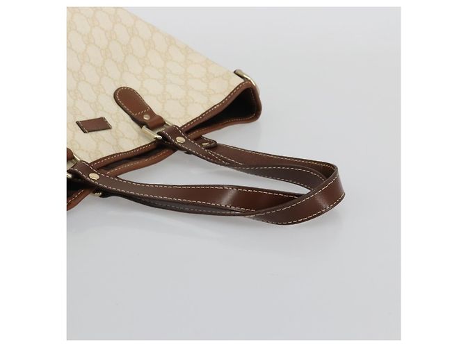 Gucci Borsa Tote GG Supreme in PVC avorio e oro 189896 Auth BAZ627 D'oro Crudo - vista 7
