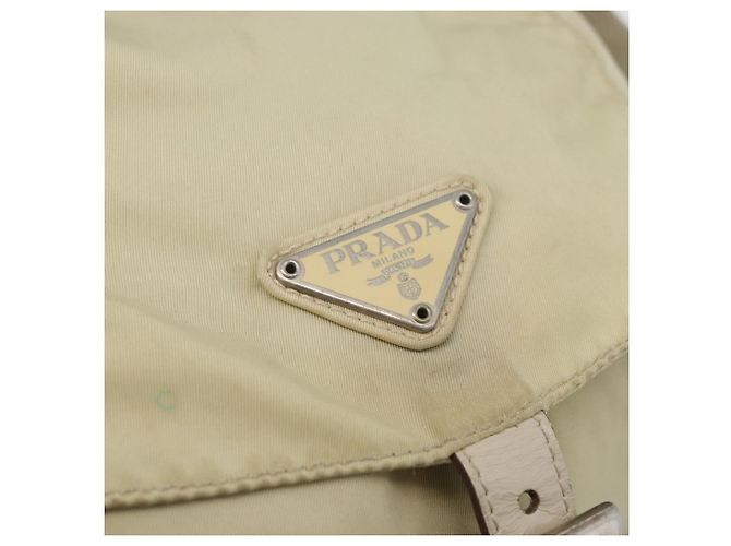 PRADA Backpack Nylon Ivory Silver Auth 173920 Silvery Cream - view 21
