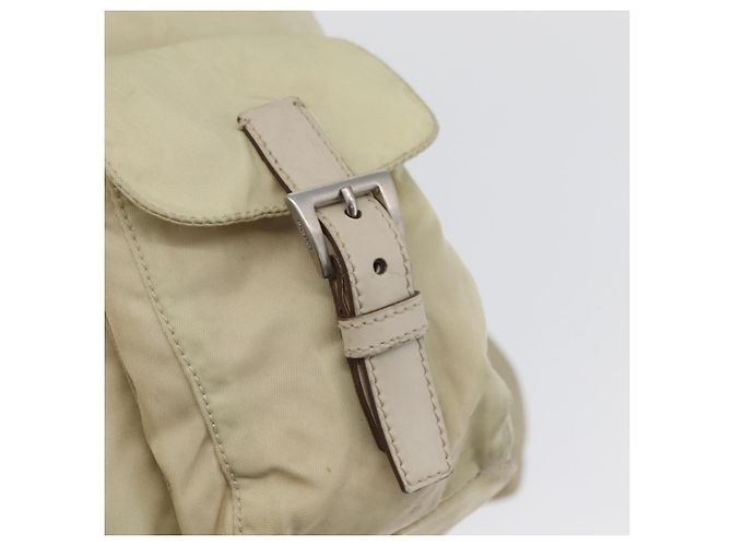 PRADA Backpack Nylon Ivory Silver Auth 173920 Silvery Cream - view 24