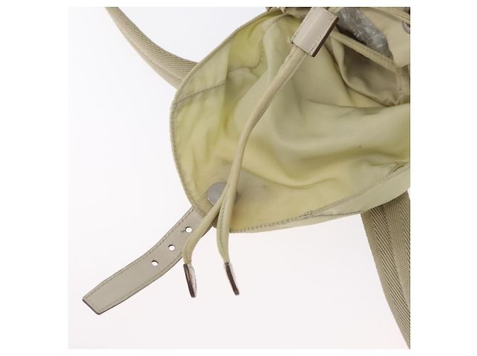 PRADA Backpack Nylon Ivory Silver Auth 173920 Silvery Cream - view 25