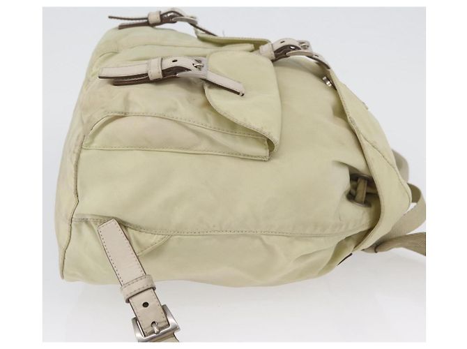 PRADA Backpack Nylon Ivory Silver Auth 173920 Silvery Cream - view 3