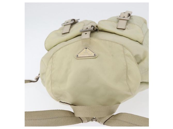 PRADA Backpack Nylon Ivory Silver Auth 173920 Silvery Cream - view 6