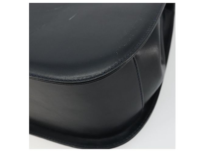 Borsa a mano in pelle Gancini Salvatore Ferragamo 2 in 1 Blu Navy Oro Auth ARZ896 - vista 17