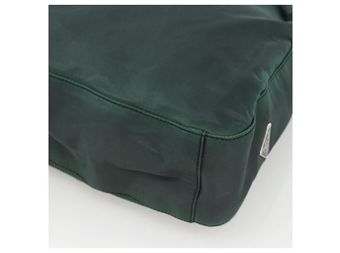 Borsa a Spalla PRADA Nylon Verde Argento Auth BA11893 - vista 14