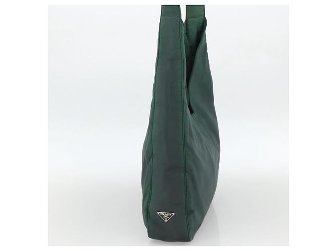 Borsa a Spalla PRADA Nylon Verde Argento Auth BA11893 - vista 4