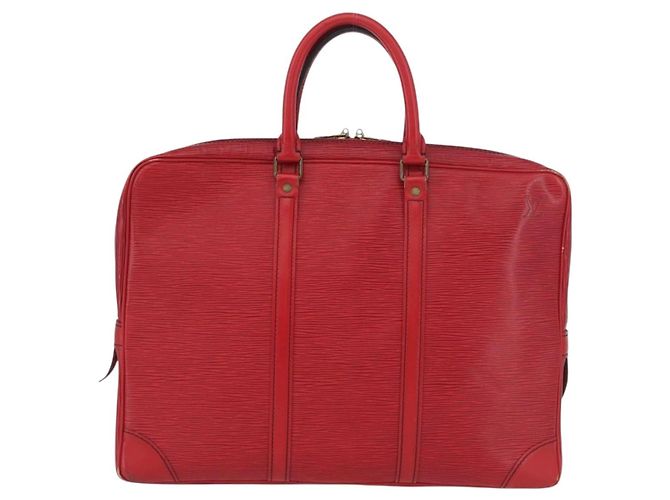 LOUIS VUITTON Epi Porta Documenti da Viaggio Borsa Business Rossa M54477 LV Auth BAZ449 Rosso - vista 13
