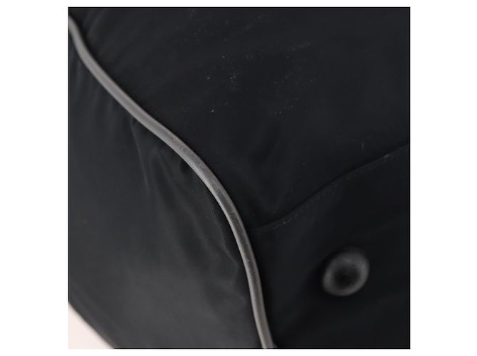 Borsa sportiva Boston in nylon 2 vie nera argento Auth YKZ775 di PRADA Nero - vista 19