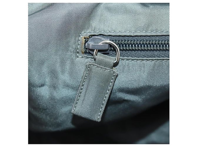 Borsa sportiva Boston in nylon 2 vie nera argento Auth YKZ775 di PRADA Nero - vista 24