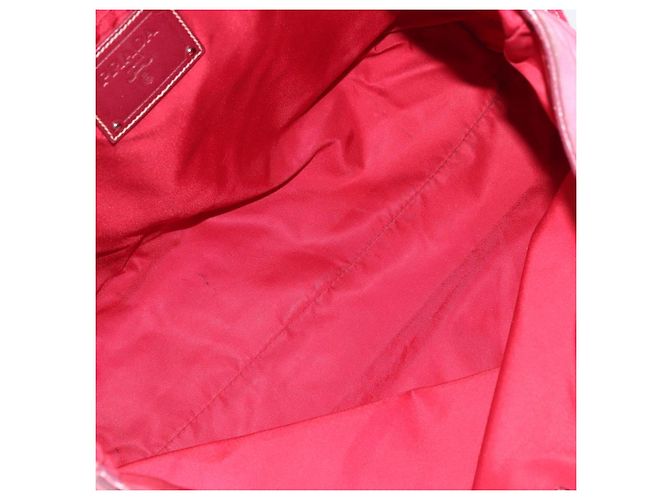 Borsa Tote Prada in Nylon Rosa Argento Auth ARZ877 - vista 11