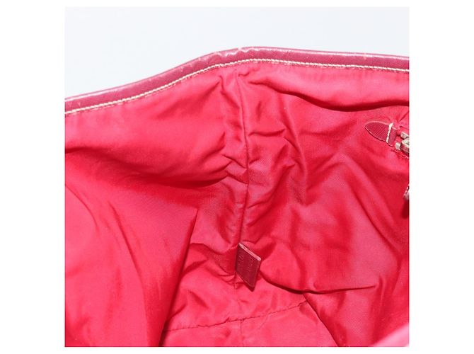 Borsa Tote Prada in Nylon Rosa Argento Auth ARZ877 - vista 20