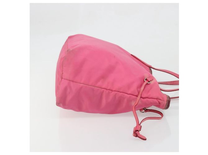 Borsa Tote Prada in Nylon Rosa Argento Auth ARZ877 - vista 3