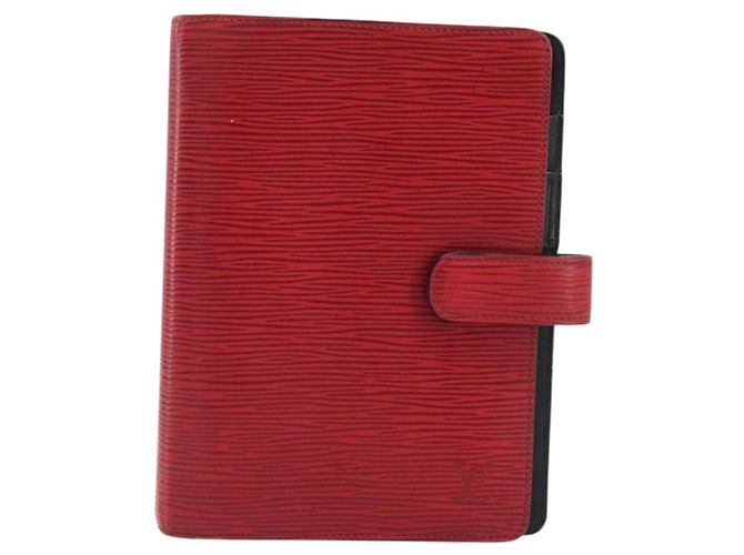 CUBIERTA DE AGENDA MM LOUIS VUITTON Epi Roja R20047 LV Auth mr2194 - vista 13