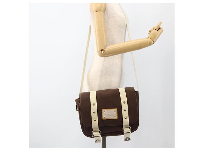 LOUIS VUITTON Antigua Buzzus PM Borsa a Spalla Marrone M40080 LV Auth ka3449A - vista 22