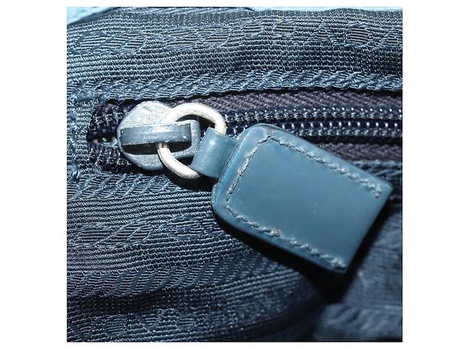 Zaino PRADA in nylon blu argento Auth YKZ354 - vista 26