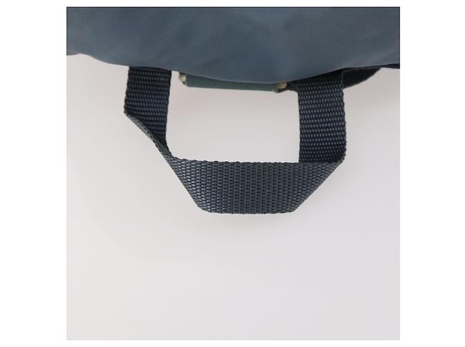 Zaino PRADA in nylon blu argento Auth YKZ354 - vista 7