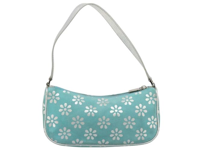 Céline CELINE Accessory Pouch Suede Light Blue Silver Auth BAZ625A Silvery - view 2