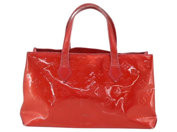 LOUIS VUITTON Borsa a Mano Wilshire PM Monogram Vernis Rose Pop M93643 Auth ARZ840 Rosa - vista 2