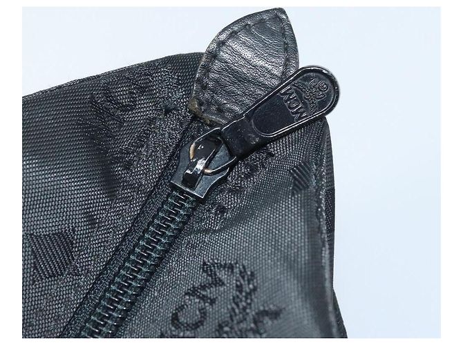 MCM Vicetos Logogram Borsa a Mano Nylon Nero Oro Auth mr2197 D'oro - vista 10