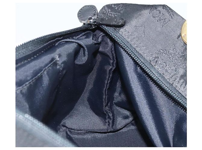 MCM Vicetos Logogram Borsa a Mano Nylon Nero Oro Auth mr2197 D'oro - vista 17