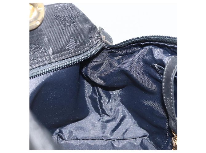 MCM Vicetos Logogram Borsa a Mano Nylon Nero Oro Auth mr2197 D'oro - vista 18