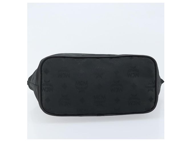 MCM Vicetos Logogram Borsa a Mano Nylon Nero Oro Auth mr2197 D'oro - vista 5