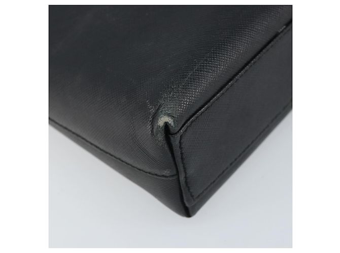 Bolsa de Ombro Gancini em Couro Preto e Dourado Auth BA11825 da Salvatore Ferragamo - vista 14
