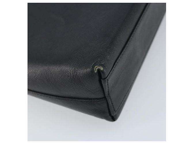 Bolsa de Ombro Gancini em Couro Preto e Dourado Auth BA11825 da Salvatore Ferragamo - vista 16