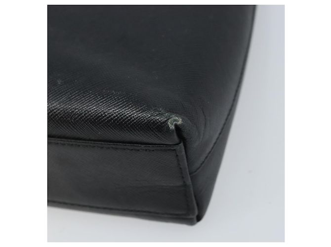 Bolsa de Ombro Gancini em Couro Preto e Dourado Auth BA11825 da Salvatore Ferragamo - vista 9