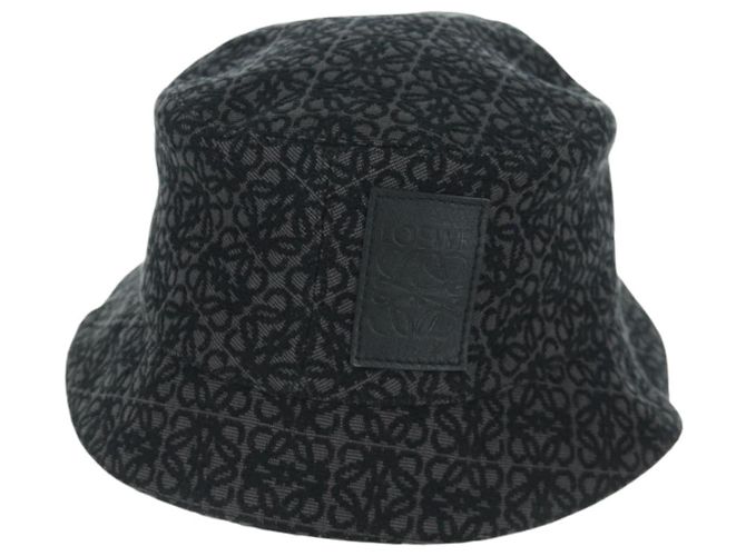 Cappello bucket nero LOEWE Anagram Ghibli Spirited Away No Face Auth SW2255SM - vista 2