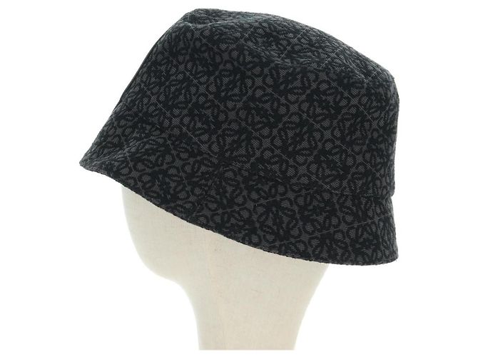 Cappello bucket nero LOEWE Anagram Ghibli Spirited Away No Face Auth SW2255SM - vista 3