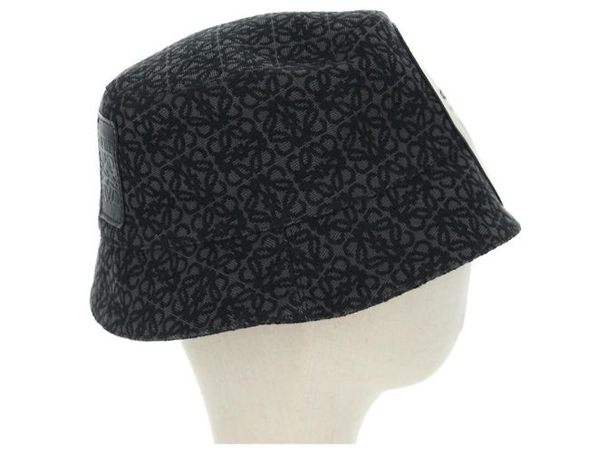 Cappello bucket nero LOEWE Anagram Ghibli Spirited Away No Face Auth SW2255SM - vista 4