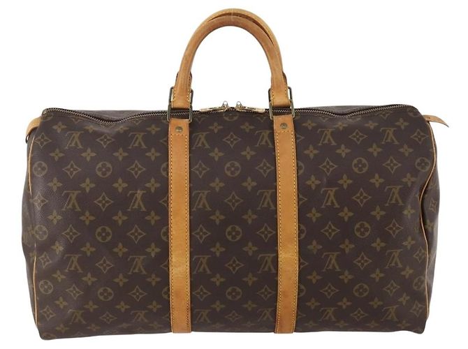 LOUIS VUITTON Borsa Boston Monogram Keepall 50 M41426 Auth LV am10987 Monogramma - vista 2