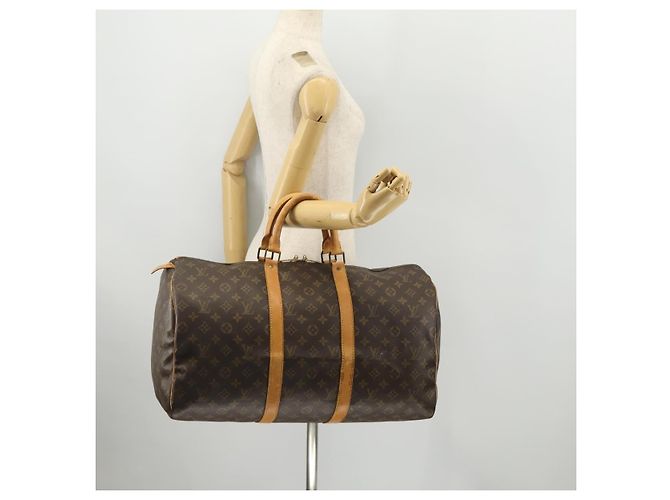LOUIS VUITTON Borsa Boston Monogram Keepall 50 M41426 Auth LV am10987 Monogramma - vista 21