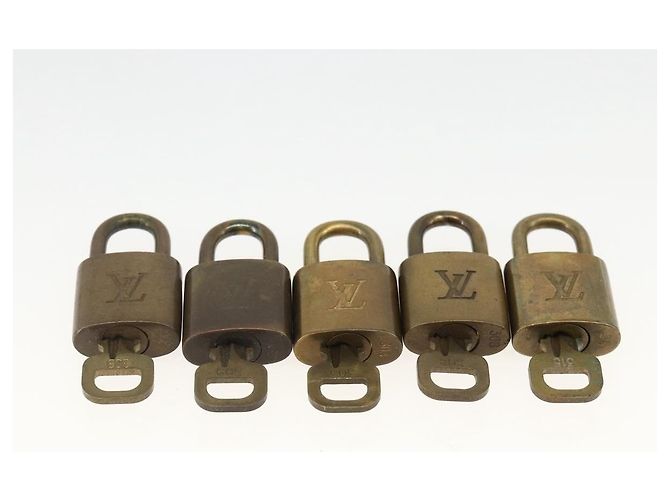 LOUIS VUITTON Set di 5 Lucchetti in Metallo Dorato LV Auth 167138 D'oro - vista 5
