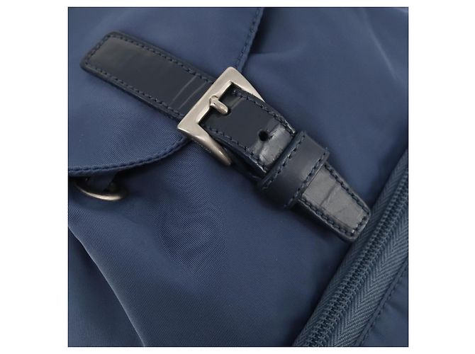 PRADA Backpack Nylon Light Blue Silver Auth ARZ796 Silvery - vista 19