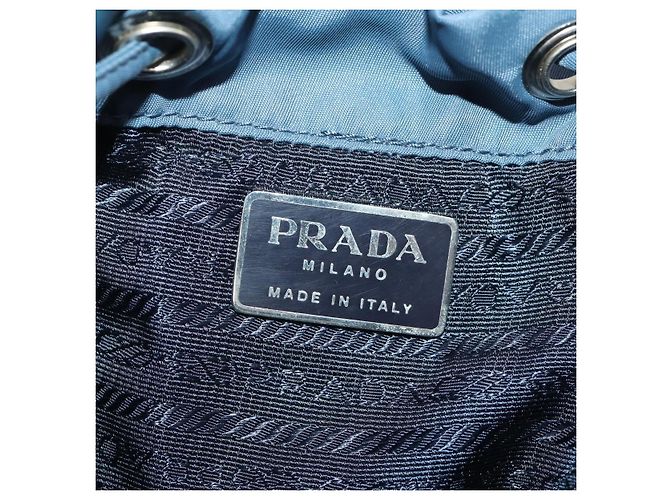 PRADA Backpack Nylon Light Blue Silver Auth ARZ796 Silvery - vista 23