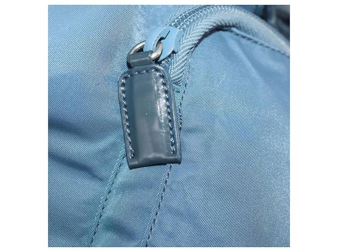 PRADA Backpack Nylon Light Blue Silver Auth ARZ796 Silvery - vista 24