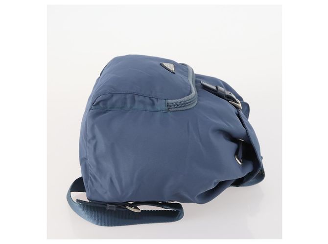 PRADA Backpack Nylon Light Blue Silver Auth ARZ796 Silvery - vista 3
