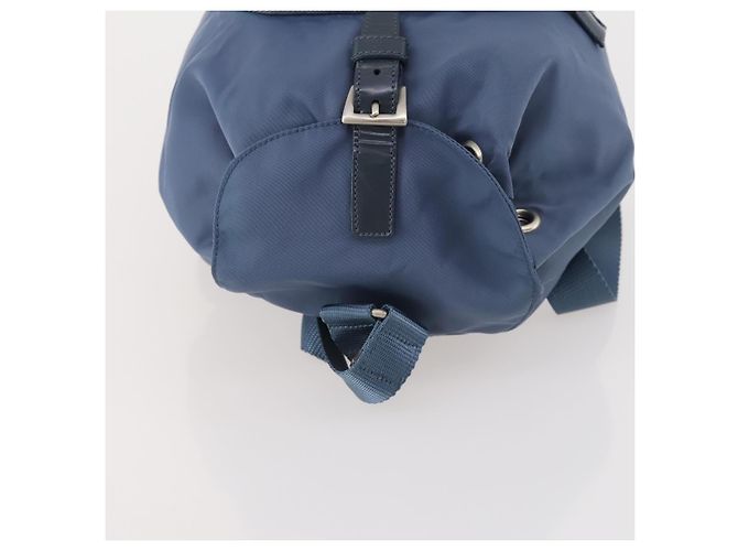 PRADA Backpack Nylon Light Blue Silver Auth ARZ796 Silvery - vista 6